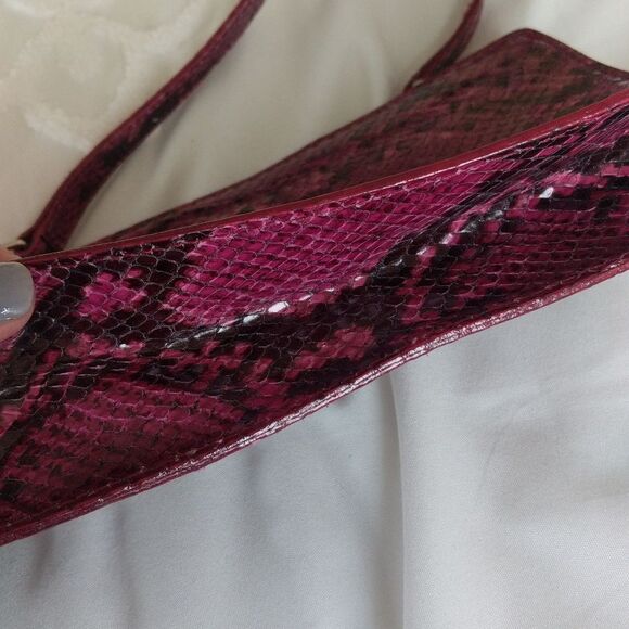 Furla Vintage  Small 💗Pink Snake Skin Purse - Picture 12 of 15